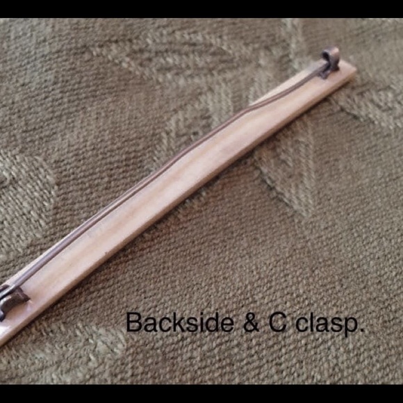 Celluloid Bar Brooch - Picture 2 of 2